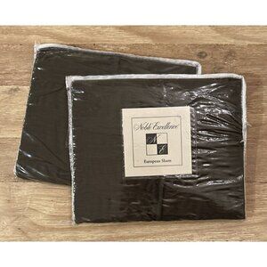 Noble Excellence Kerrigan Collection Dark Green Set of 2 Euro Pillow Shams